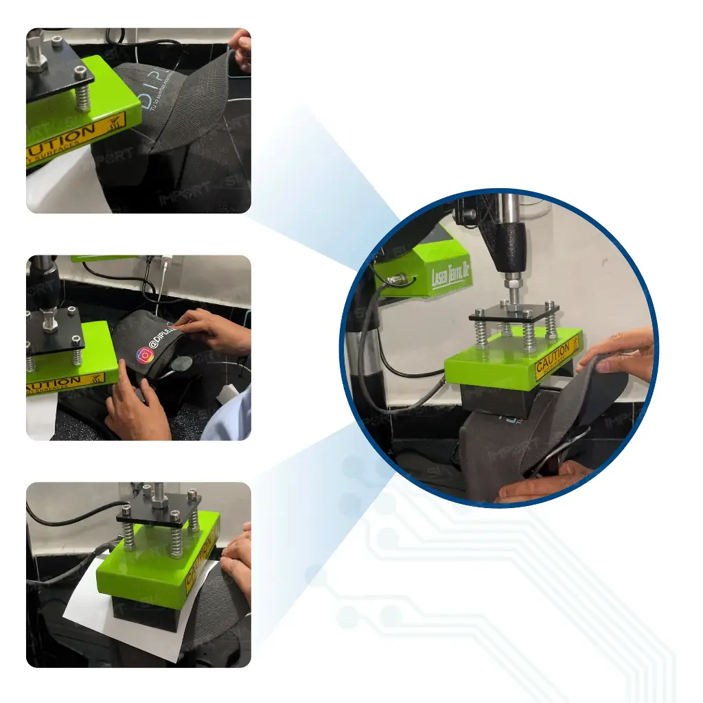 Termofijadora manual para gorra 