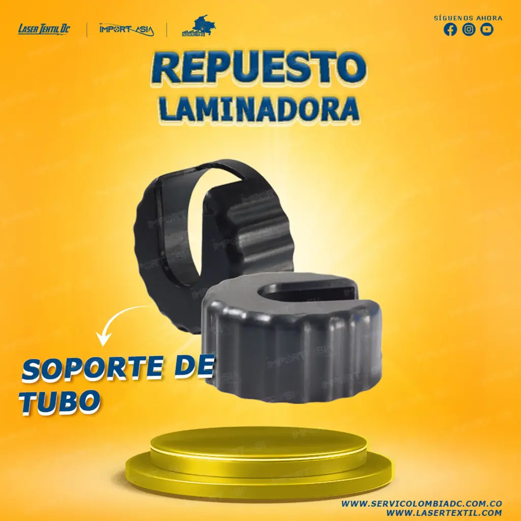 Soporte de tubo para laminadora