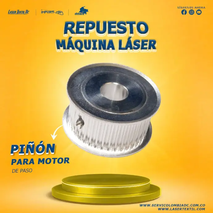 Piñón para motor de paso