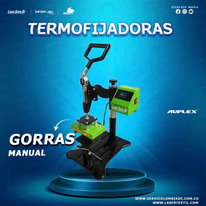 Termofijadora manual para gorra 