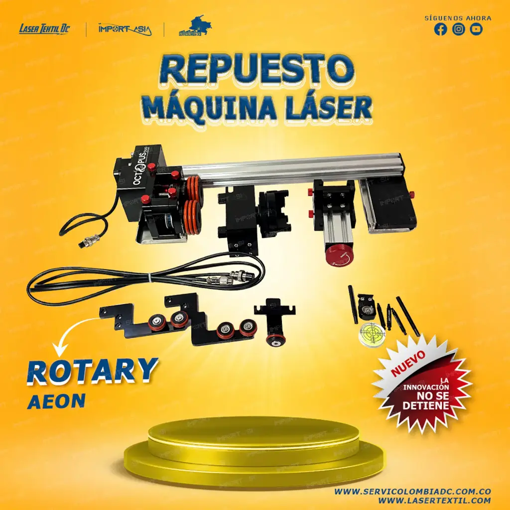 Rotary para maquina laser AEON serie RedLine