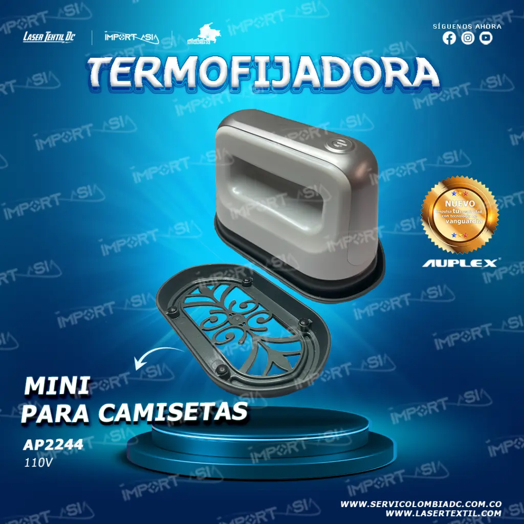 Termofijadora plana mini para marquillas 15x8cm