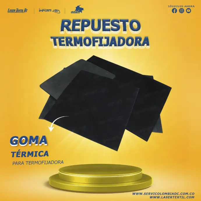 Goma térmica para termofijadora 