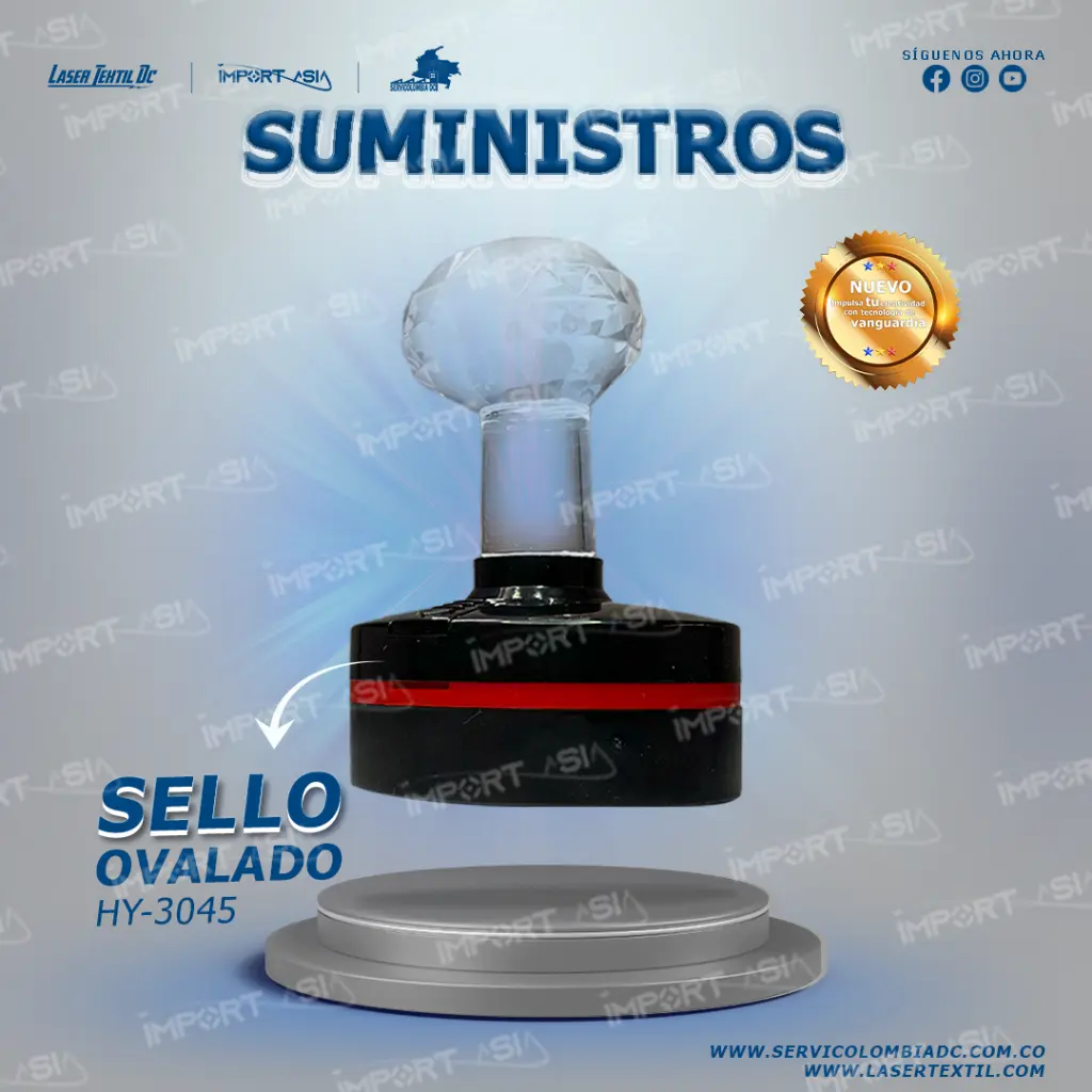 Sello Ovalado HY-3045 (35mm*50mm)