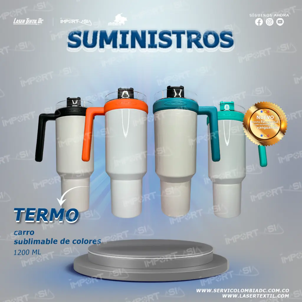 Termo metálico para sublimación 1200ml (40oz ) 