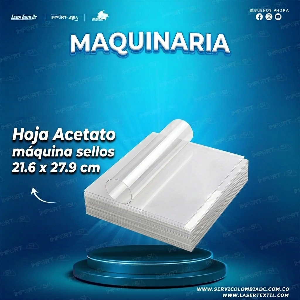 Hoja Acetato máquina sellos