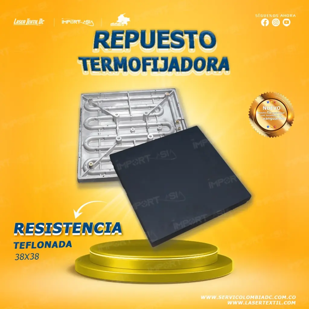 Resistencia plana para termofijadora 38x38