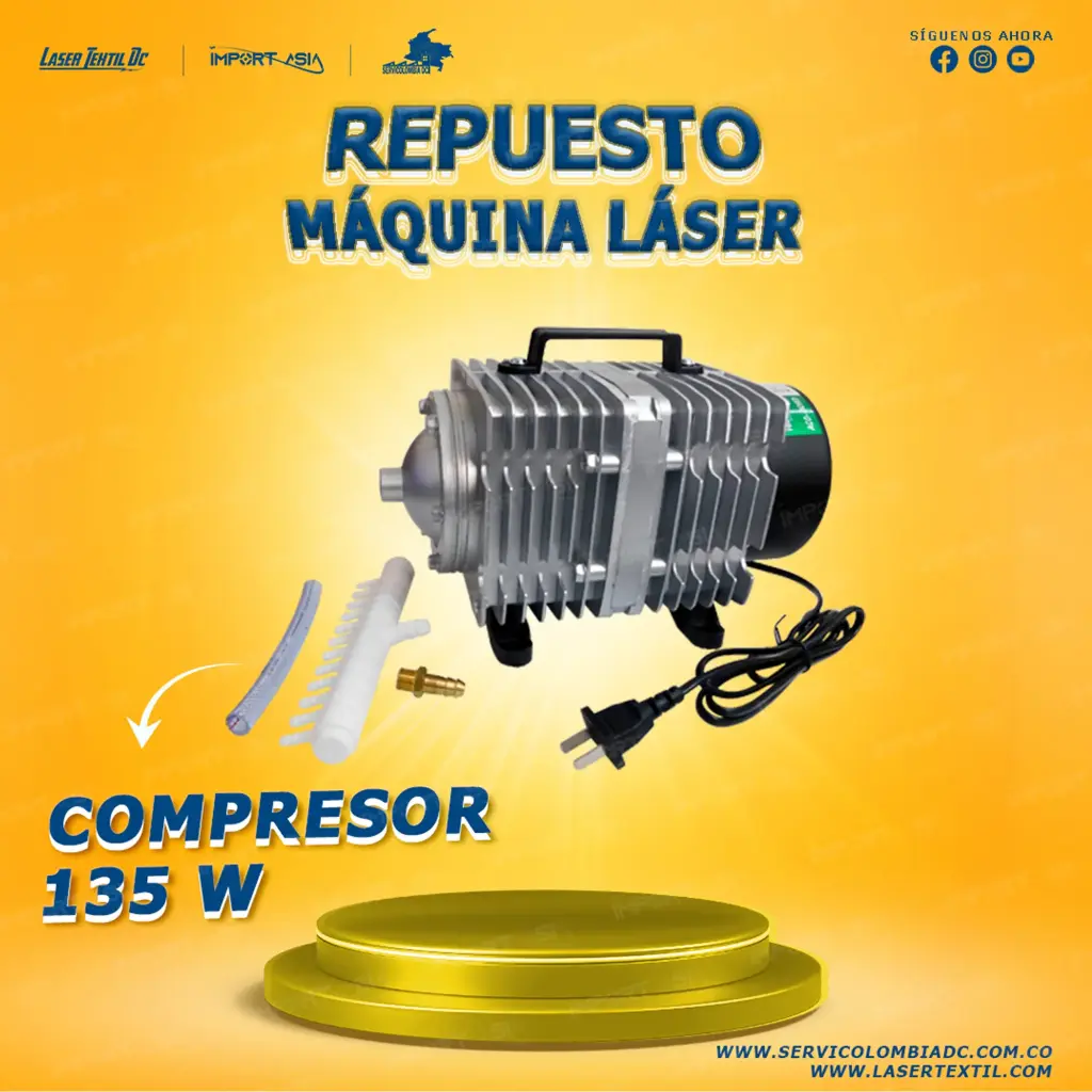 Compresor para maquina laser 135 w