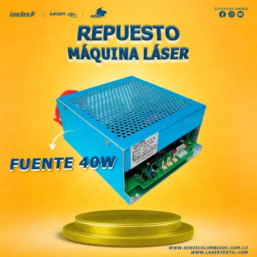 [FUEN40W-10V] Fuente para máquina láser Co2 40w 110v