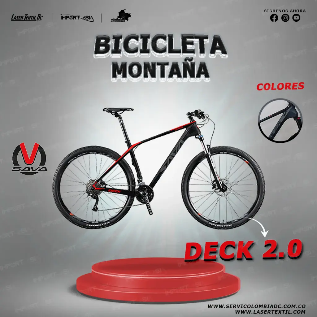 Bicicleta de Montaña Sava DECK fibra de carbono IMPORT ASIA