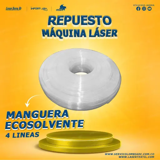 [MAN4LINEAS] Manguera siliconada 4 líneas para plotter de impresión