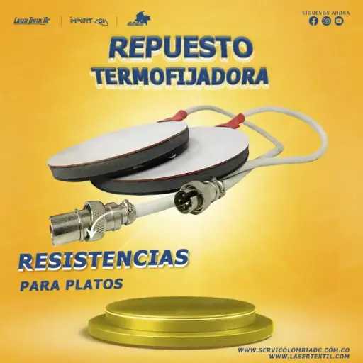 [REPRESISTPLATOS] Resistencia de termofijadora para platos