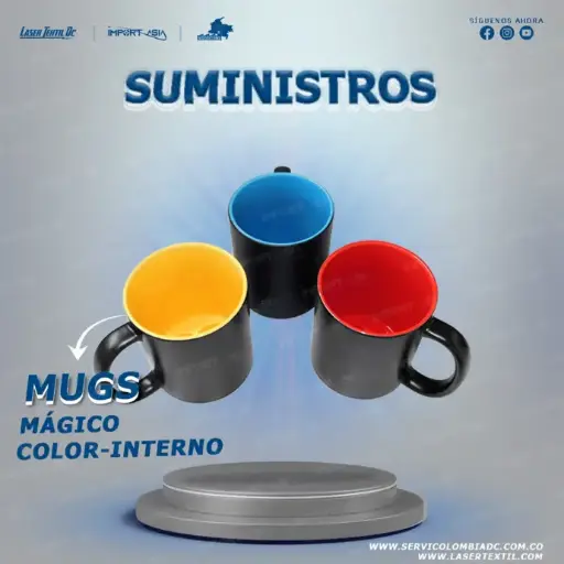 Mug mágico color interno rojo