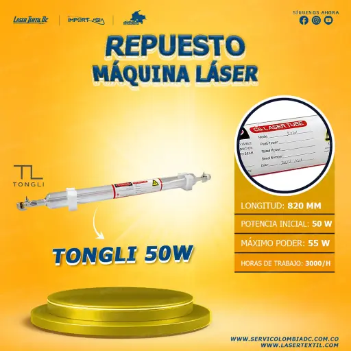 [TONGLI50W] Tubo láser Co2 50w Tongli