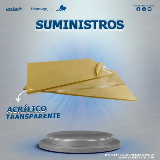 [10MM] Lamina de acrilico transparente 10mm 185x125