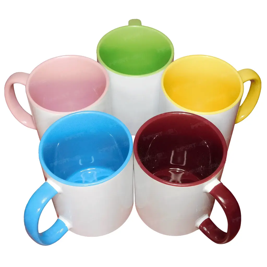 Mug blanco con color interno y oreja 11oz 