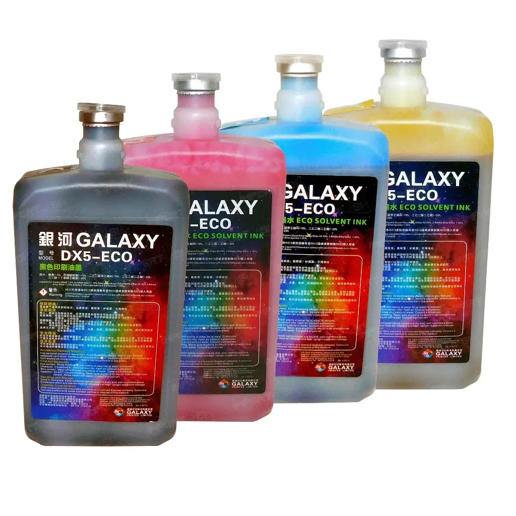 Tinta Ecosolvente galaxy Dx5 CMYK