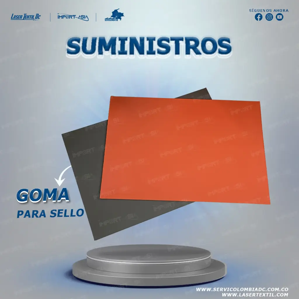 Goma para sello grabado en láser