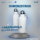 Caramañola metálica blanca 600ml sublimable 