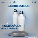 Caramañola metálica blanca 500ml sublimable 