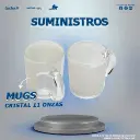 Mug de cristal con recuadro blanco para sublimación 11 oz