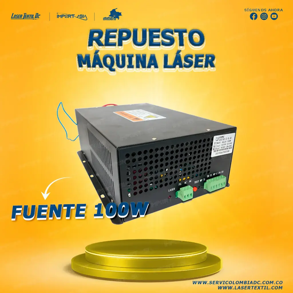 Fuente para maquina laser Co2 100w 220v