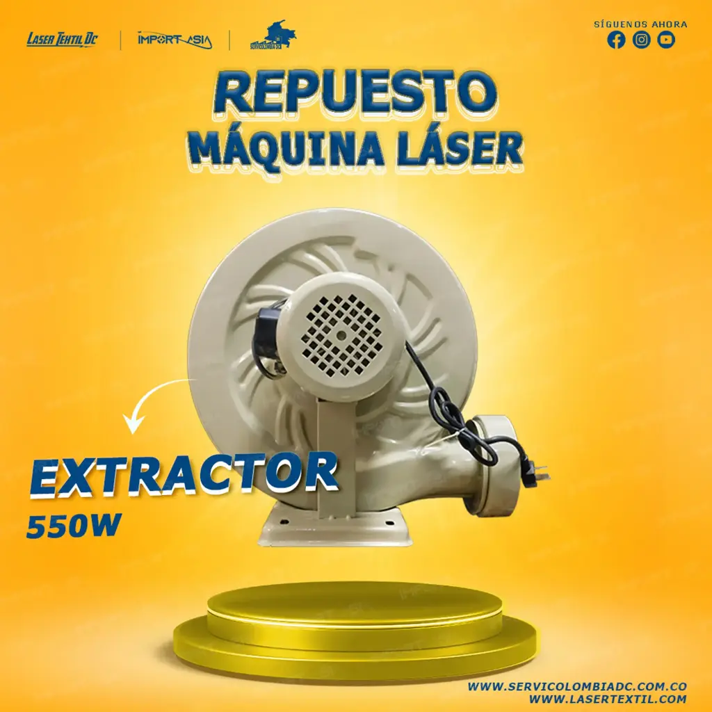 Extractor para máquina láser Co2 550 w 220v