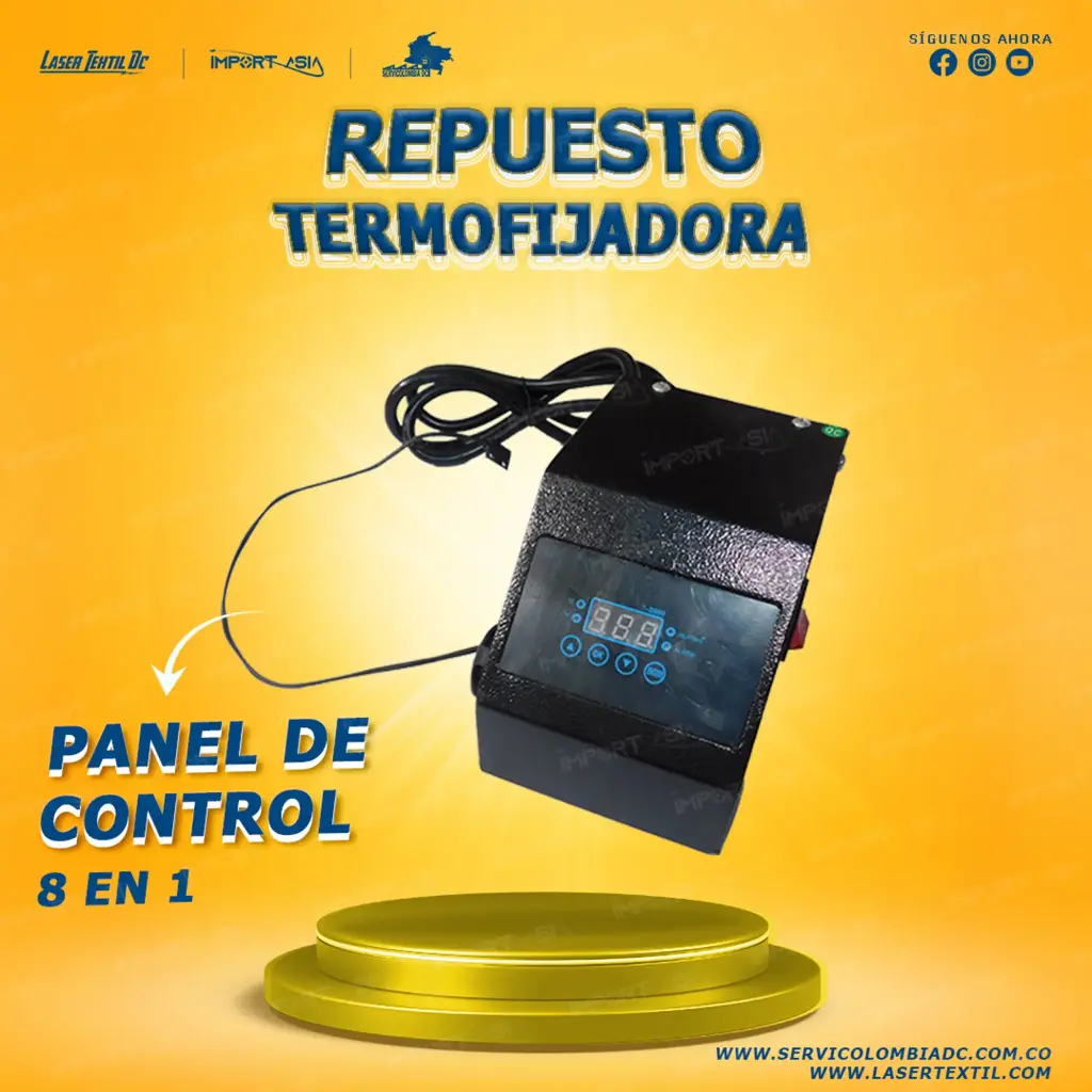 Panel de control termofijadora 8en1