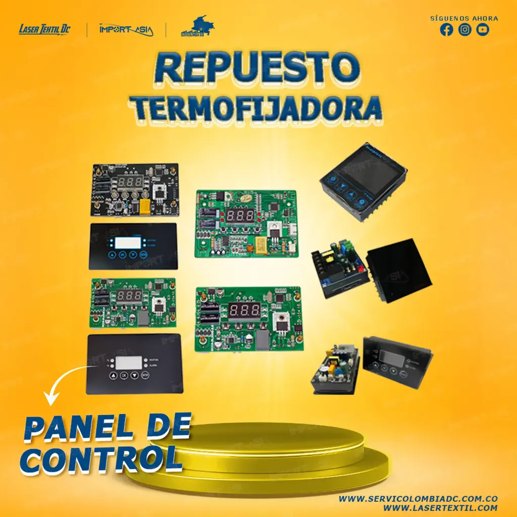 Display de control digital termofijadoras