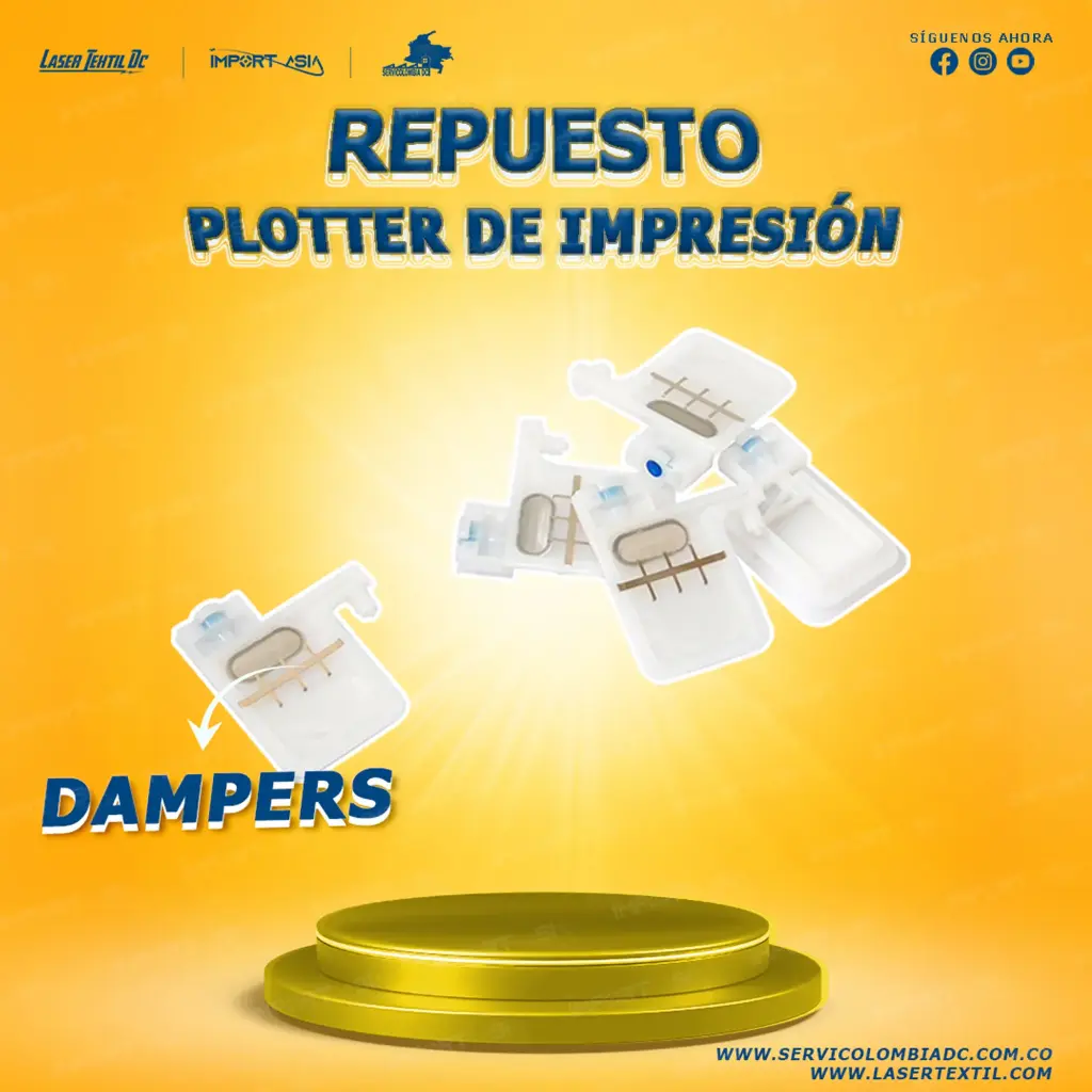 Dampers para plotter de impresión