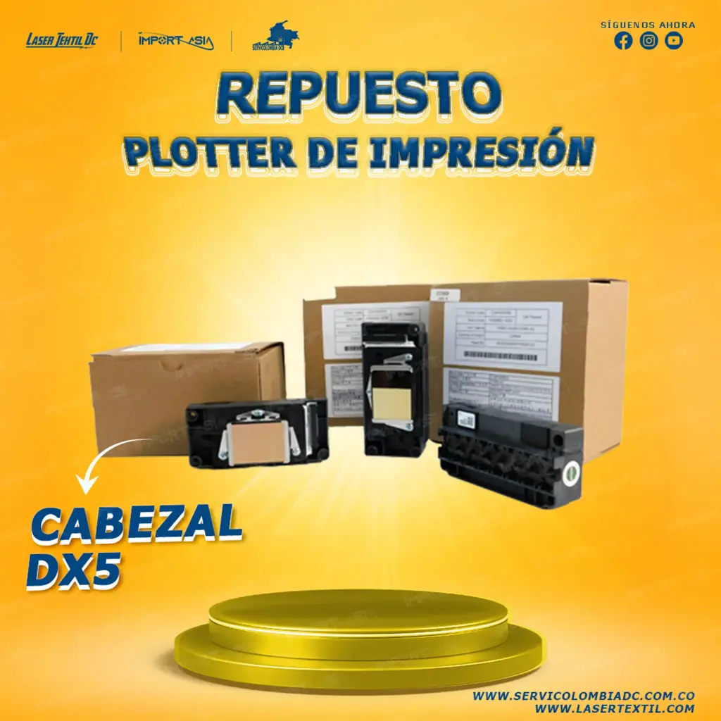 Cabezal para plotter de impresión Dx5