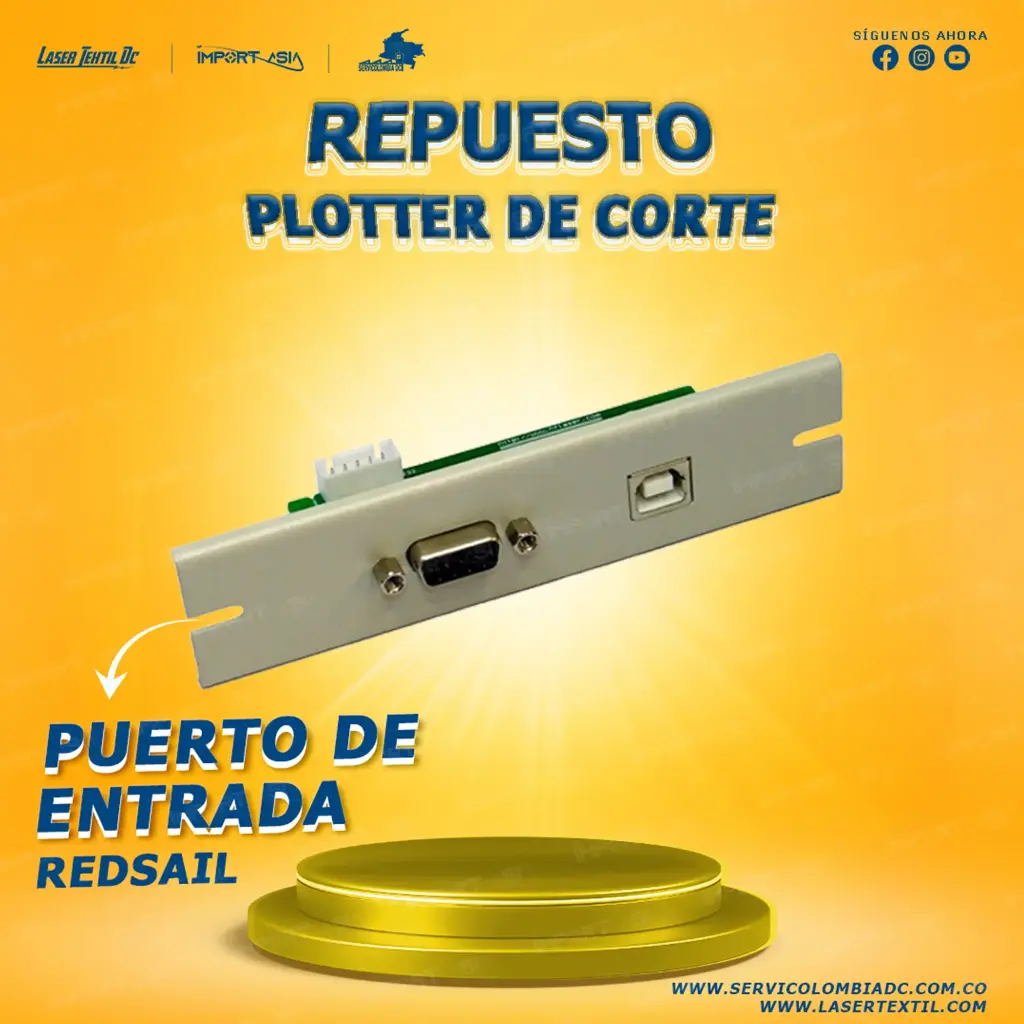 Conector de entrada VGA para plotter de corte RedSail