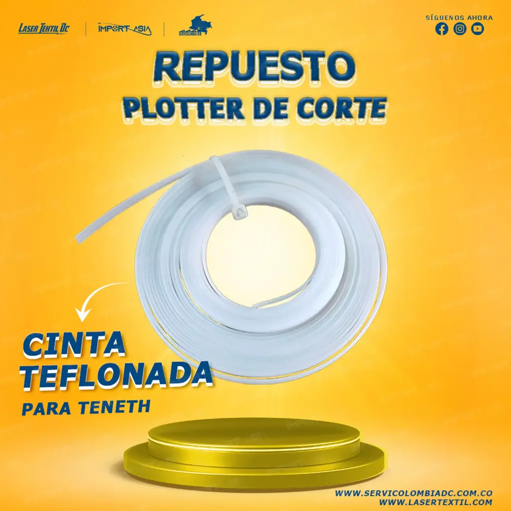 Cinta teflonada para plotter de corte Teneth IMPA