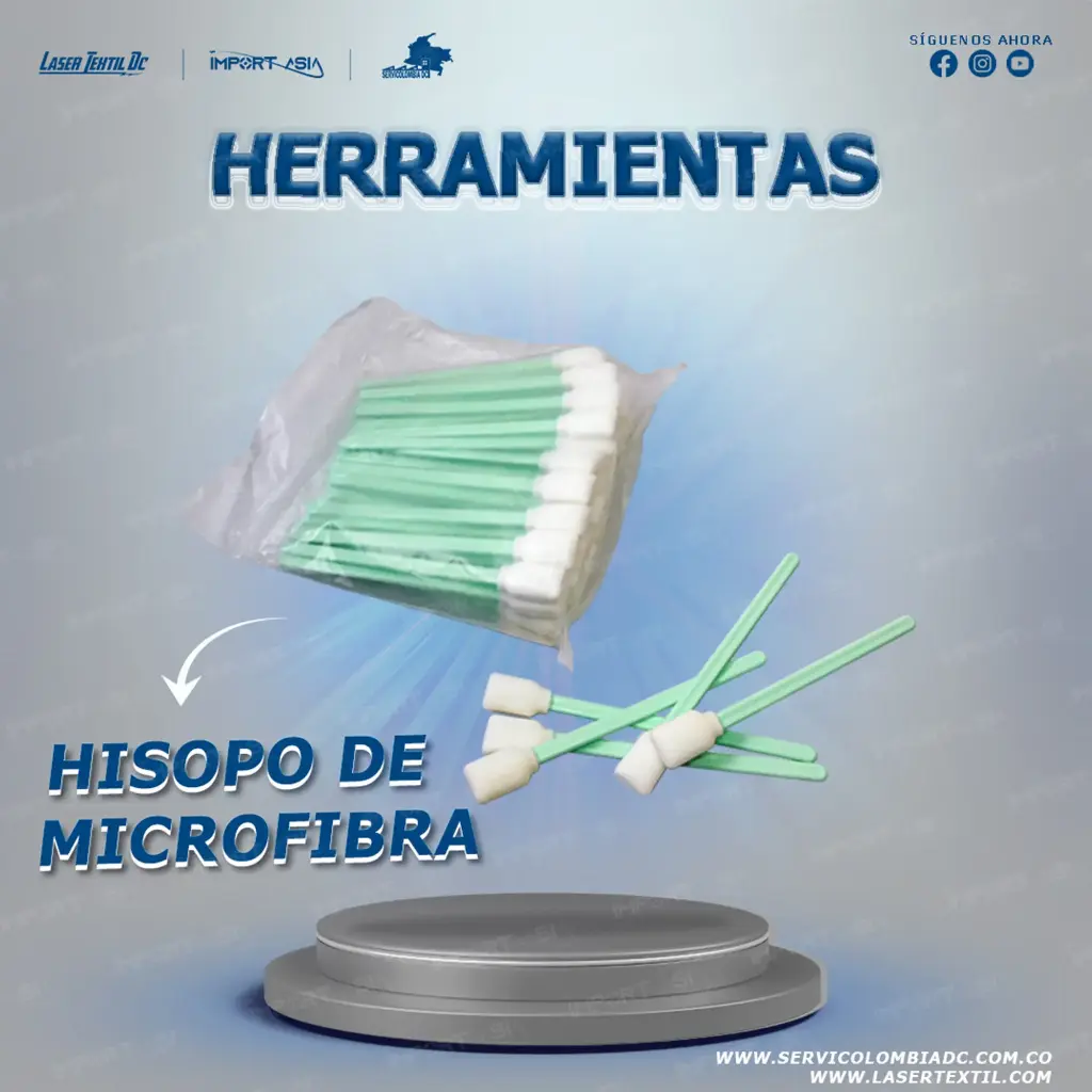 Hisopos de microfibra x50 unidades