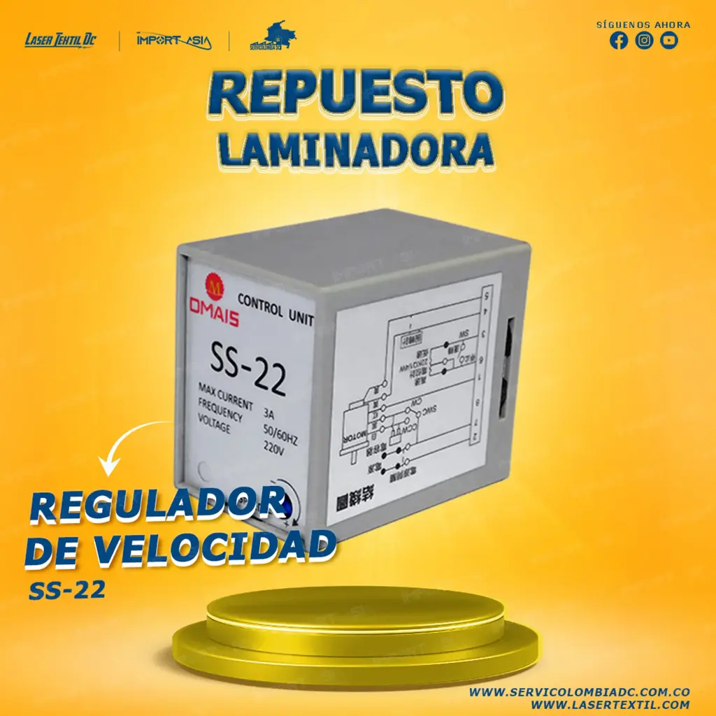 Regulador de velocidad S-22 laminadora 