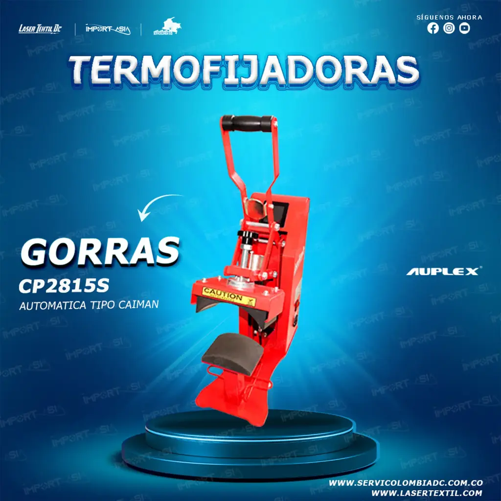 Termofijadora de gorras semiautomática 