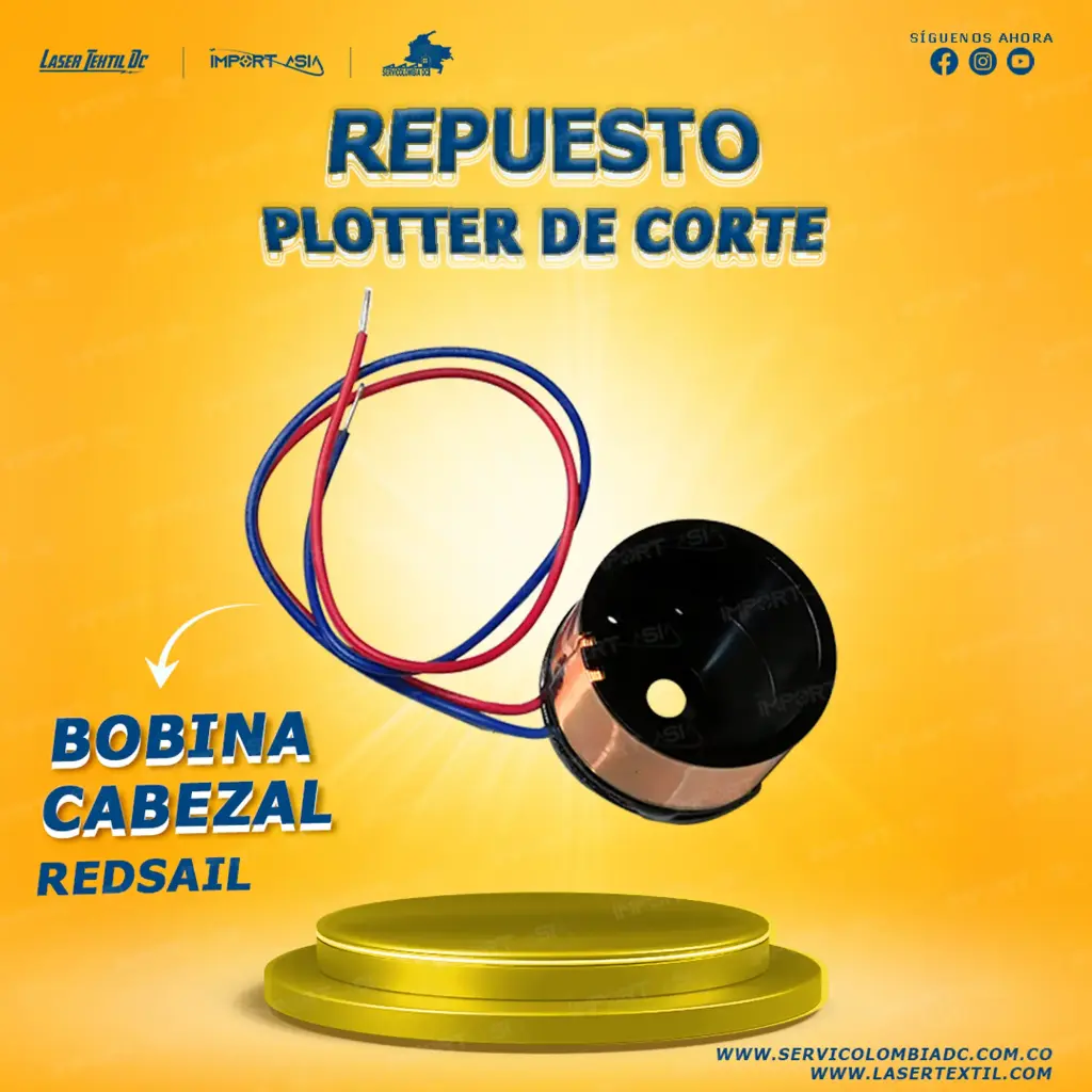 Bobina para cabezal de plotter de corte RedSail 