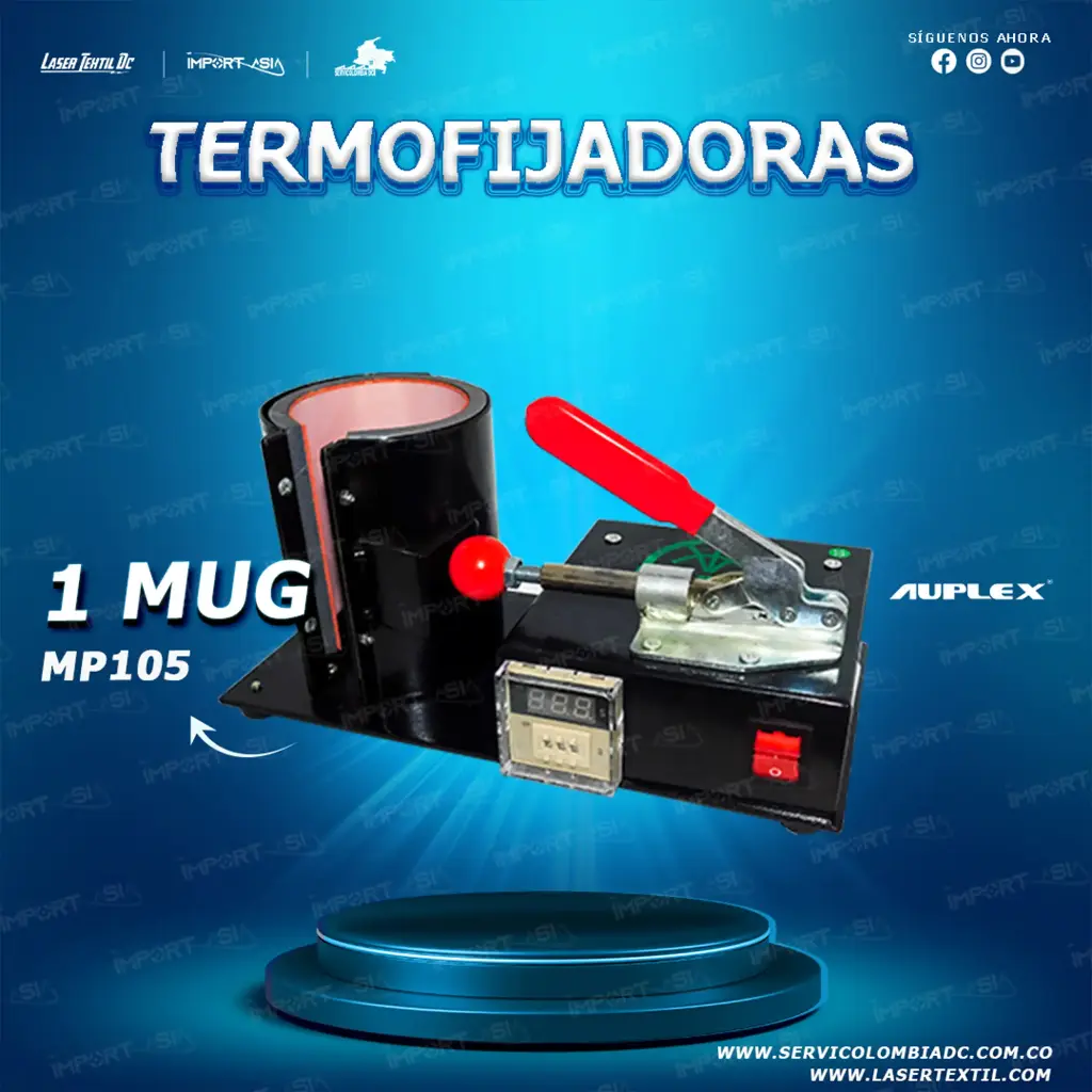 Termofijadora Para Mug 1 Puesto MP-105