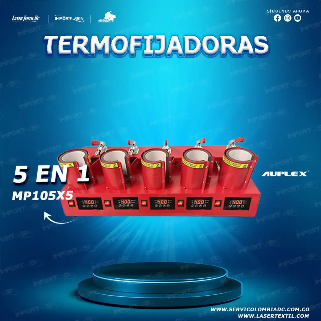 Termofijadora Para Mug 5 Puestos