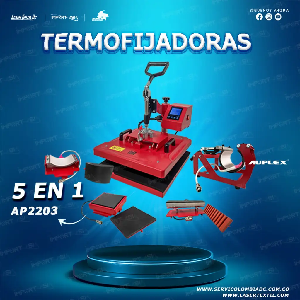 Termofijadora 5 en 1 Resistencias Intercambiables