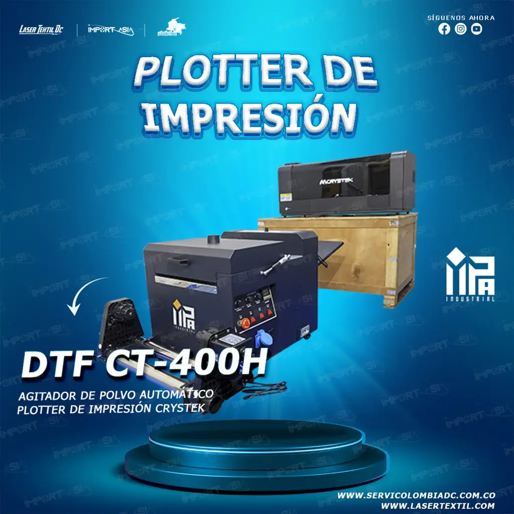 Maquina de impresion DTF CT400H doble cabezal XP600