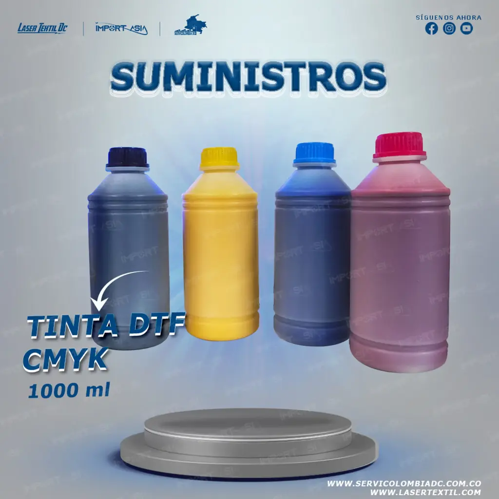 Tinta para impresion DTF CMYK 