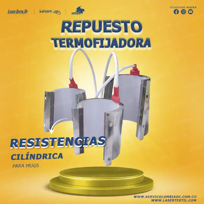 Resistencia cilíndrica de termofijadora mug 11oz,40oz