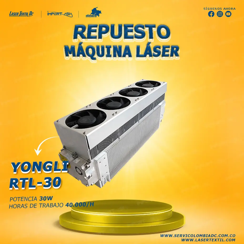 Tubo láser RF 30w Yongli RTL30