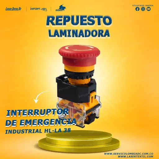 Botón de emergencia para laminadora