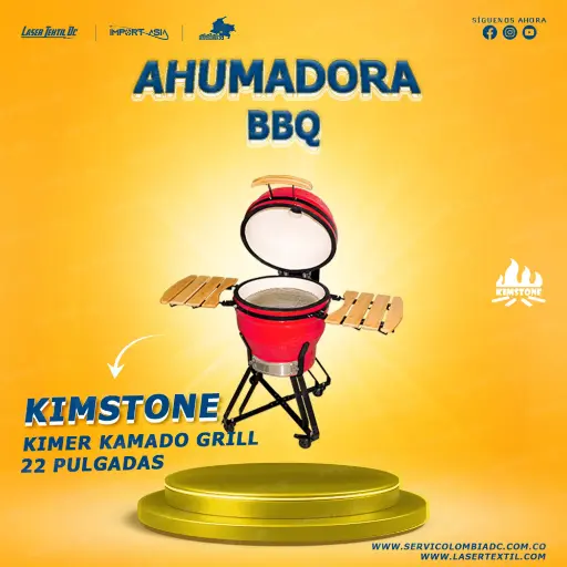 [BBQ22"] Ahumadora de cerámica 22"