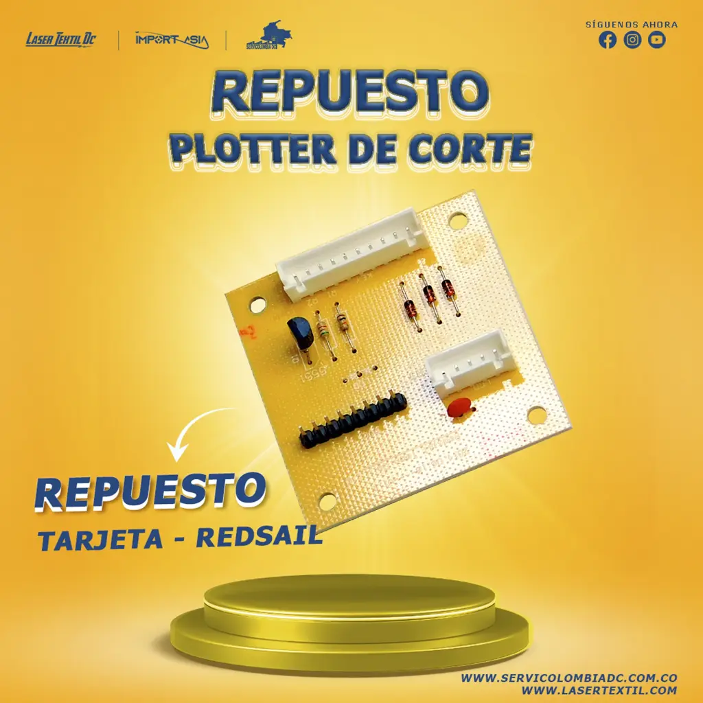 [TARJREDSAILAMA] Tarjeta plotter de corte RedSail