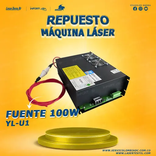 Fuente para máquina láser Co2 YL-U1 100w 220v