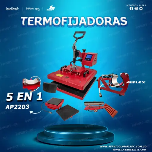 [AP-2203] Termofijadora 5 en 1 Resistencias Intercambiables