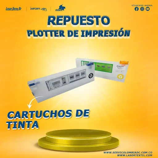 [CARTTINTA] Cartuchos de tinta ecosolvente para plotter de impresión